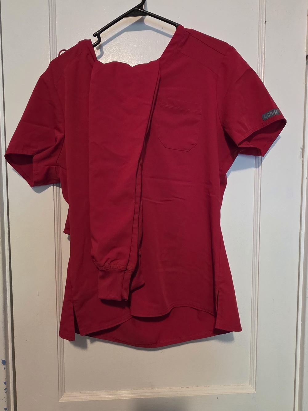Med Couture Short Sleeve Medical Top in Deep Fuchsia